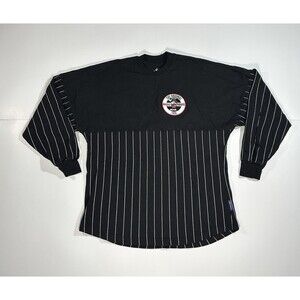 Disney Mickey Mouse 28 Spirit Jersey Shirt Adult Small Black Pinstripe Baseball